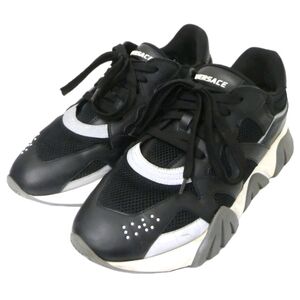 VERSACE Squalo (Unisex) Black Chunky Low Top Sneakers US Men's Size 7 Wmns Sz 9
